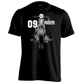 №17 motoros férfi póló (fekete)