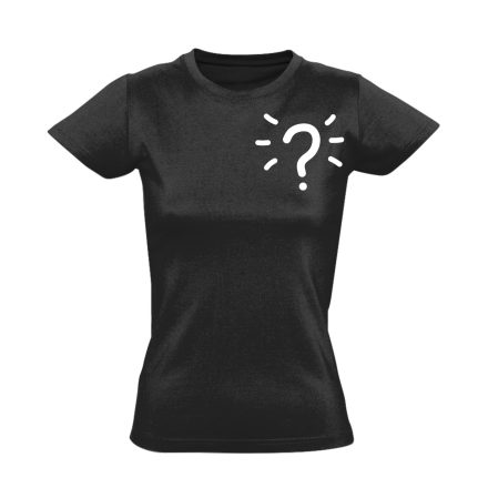 Zsákbamacskás női póló (fekete)