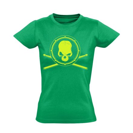 Haláli Pergő dobos női póló (zöld)