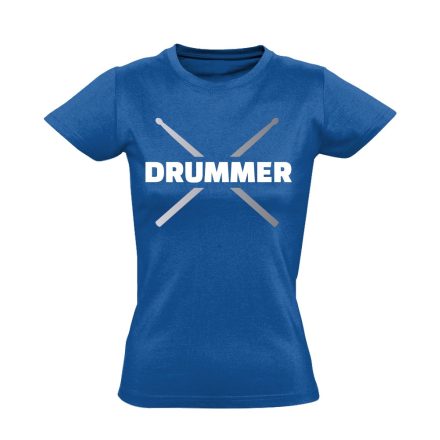 Drummer dobos női póló (kék)