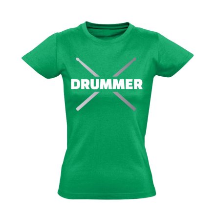 Drummer dobos női póló (zöld)