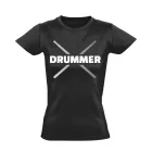Drummer dobos női póló (fekete)
