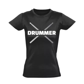 Drummer dobos női póló (fekete)