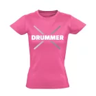 Drummer dobos női póló (rózsaszín)