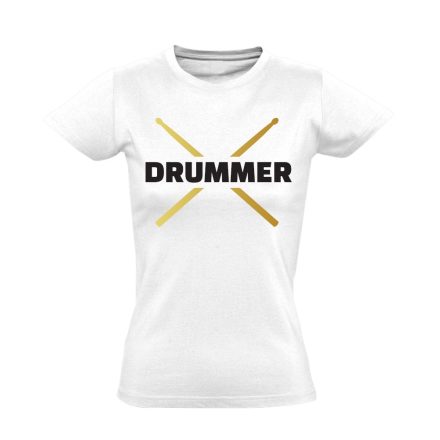 Drummer dobos női póló (fehér)