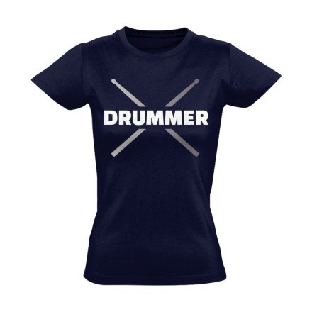 Drummer dobos női póló (tengerészkék)