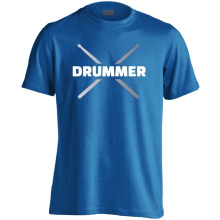 Drummer dobos férfi póló (kék)