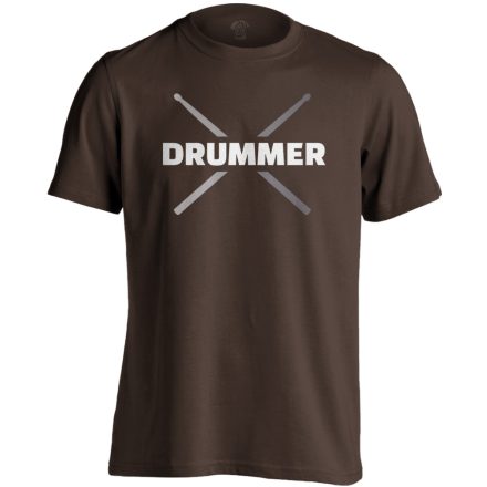Drummer dobos férfi póló (csokoládébarna)