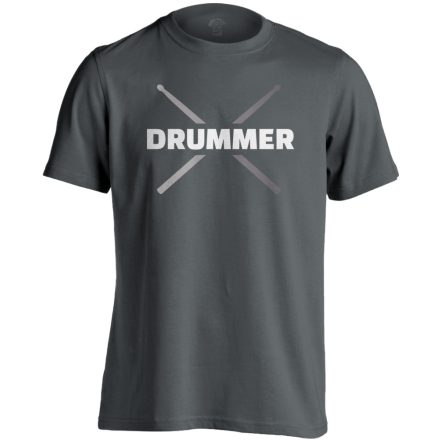 Drummer dobos férfi póló (szénszürke)