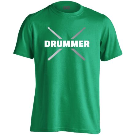 Drummer dobos férfi póló (zöld)