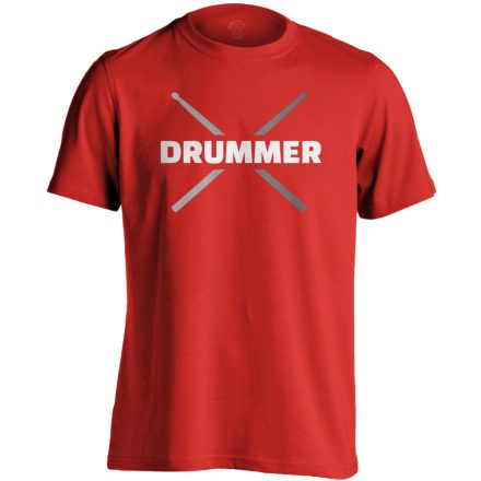 Drummer dobos férfi póló (piros)
