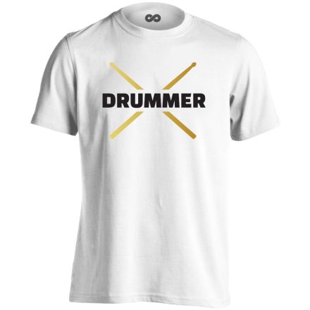 Drummer dobos férfi póló (fehér)