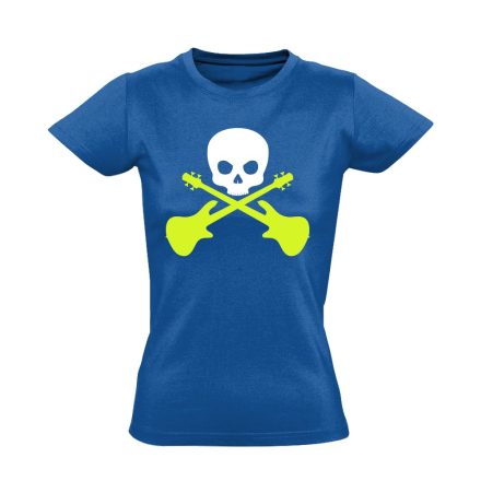 Death Bass gitáros női póló (kék)