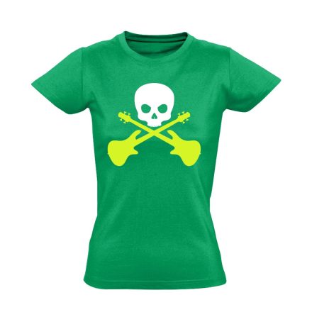 Death Bass gitáros női póló (zöld)