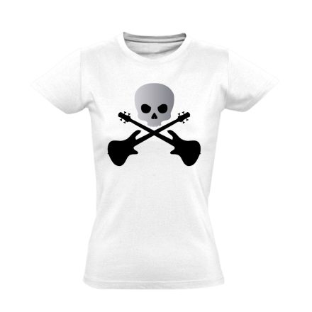 Death Bass gitáros női póló (fehér)