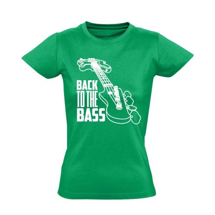 BasszPerspektíva gitáros női póló (zöld)
