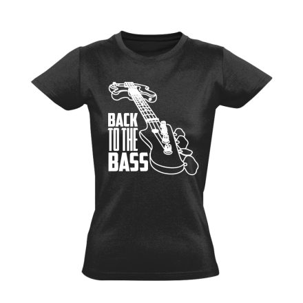 BasszPerspektíva gitáros női póló (fekete)