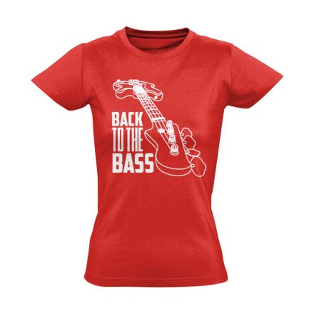 BasszPerspektíva gitáros női póló (piros)