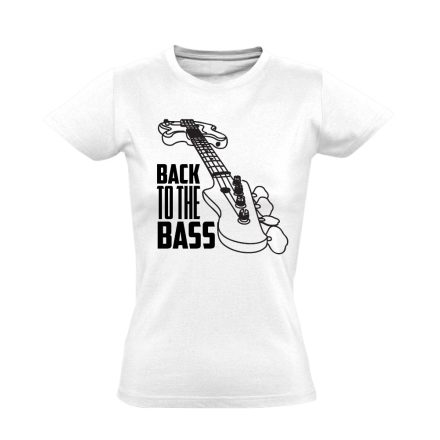 BasszPerspektíva gitáros női póló (fehér)
