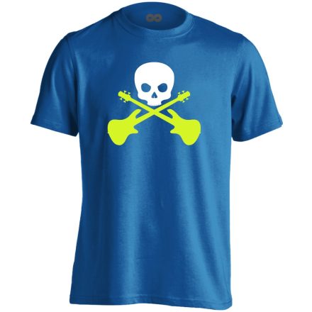 Death Bass gitáros férfi póló (kék)