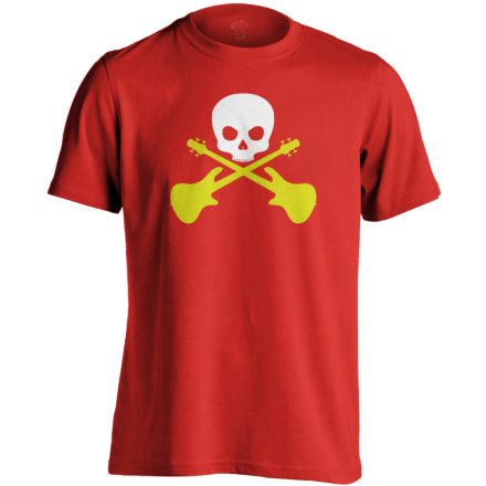 Death Bass gitáros férfi póló (piros)