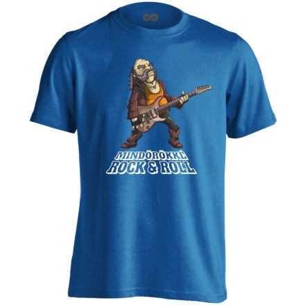 Öreg Rocker Nem Vén Rocker gitáros férfi póló (kék)