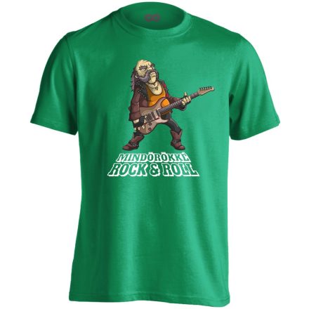 Öreg Rocker Nem Vén Rocker gitáros férfi póló (zöld)