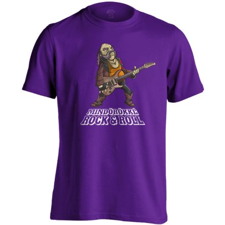Öreg Rocker Nem Vén Rocker gitáros férfi póló (lila)