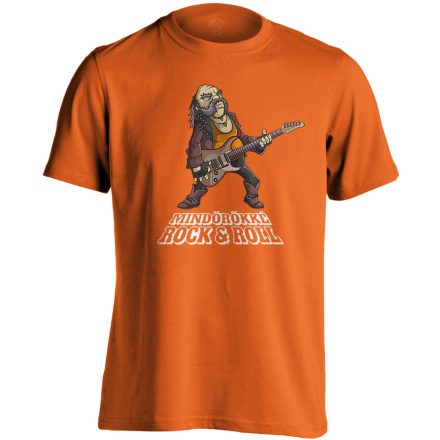 Öreg Rocker Nem Vén Rocker gitáros férfi póló (narancssárga)