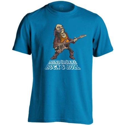 Öreg Rocker Nem Vén Rocker gitáros férfi póló (zafírkék)
