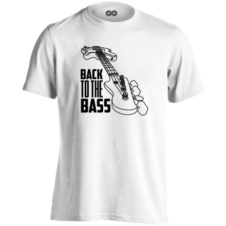 BasszPerspektíva gitáros férfi póló (fehér)