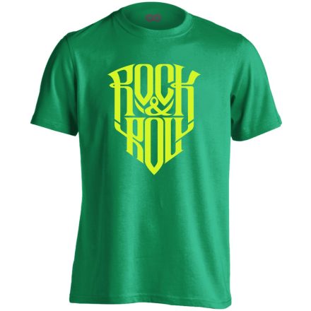Rakkenroll gitáros férfi póló (zöld)