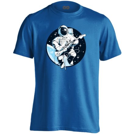 VilágraSzóló gitáros férfi póló (kék)