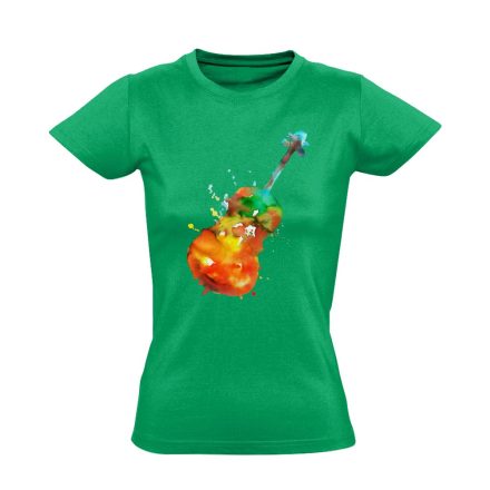 Színezd Újra hegedűs női póló (zöld)