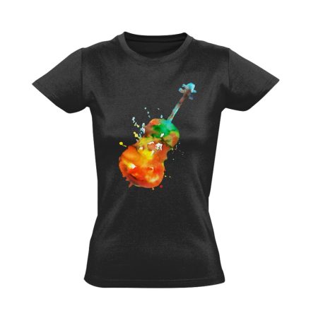 Színezd Újra hegedűs női póló (fekete)