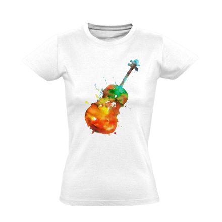 Színezd Újra hegedűs női póló (fehér)