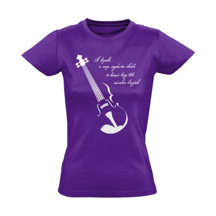 Bölcselet hegedűs női póló (lila)