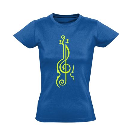 Hangzatos Ívek hegedűs női póló (kék)