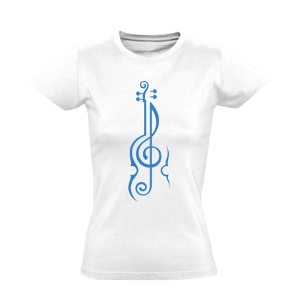 Hangzatos Ívek hegedűs női póló (fehér)