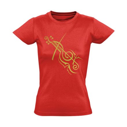 AranyPrímás hegedűs női póló (piros)