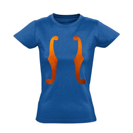 F-lyuk hegedűs női póló (kék)