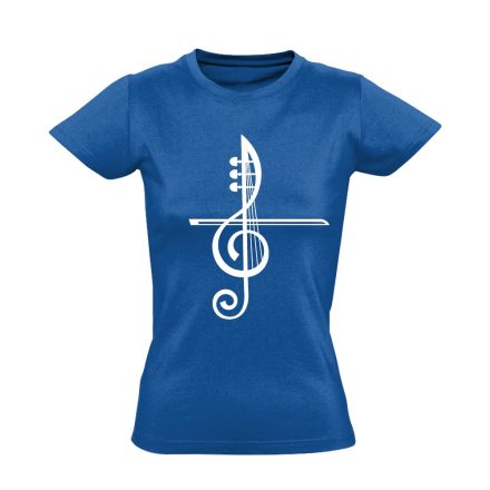 ViolinVonó hegedűs női póló (kék)