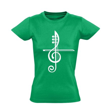 ViolinVonó hegedűs női póló (zöld)