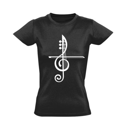 ViolinVonó hegedűs női póló (fekete)