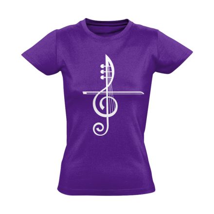 ViolinVonó hegedűs női póló (lila)