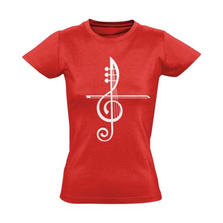 ViolinVonó hegedűs női póló (piros)