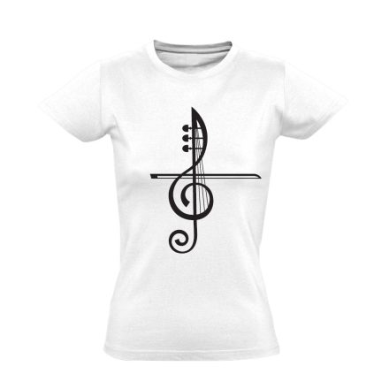 ViolinVonó hegedűs női póló (fehér)
