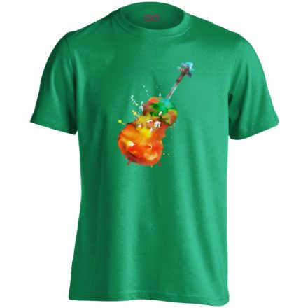 Színezd Újra hegedűs férfi póló (zöld)