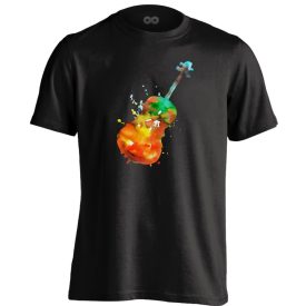 Színezd Újra hegedűs férfi póló (fekete)