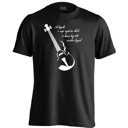 Bölcselet hegedűs férfi póló (fekete)